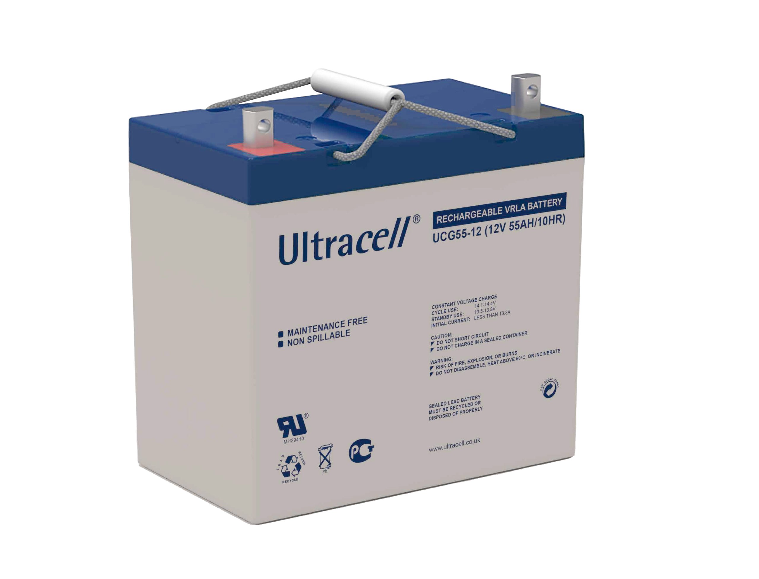 Батарея акумуляторна Ultracell UCG55-12 12V/55Ah